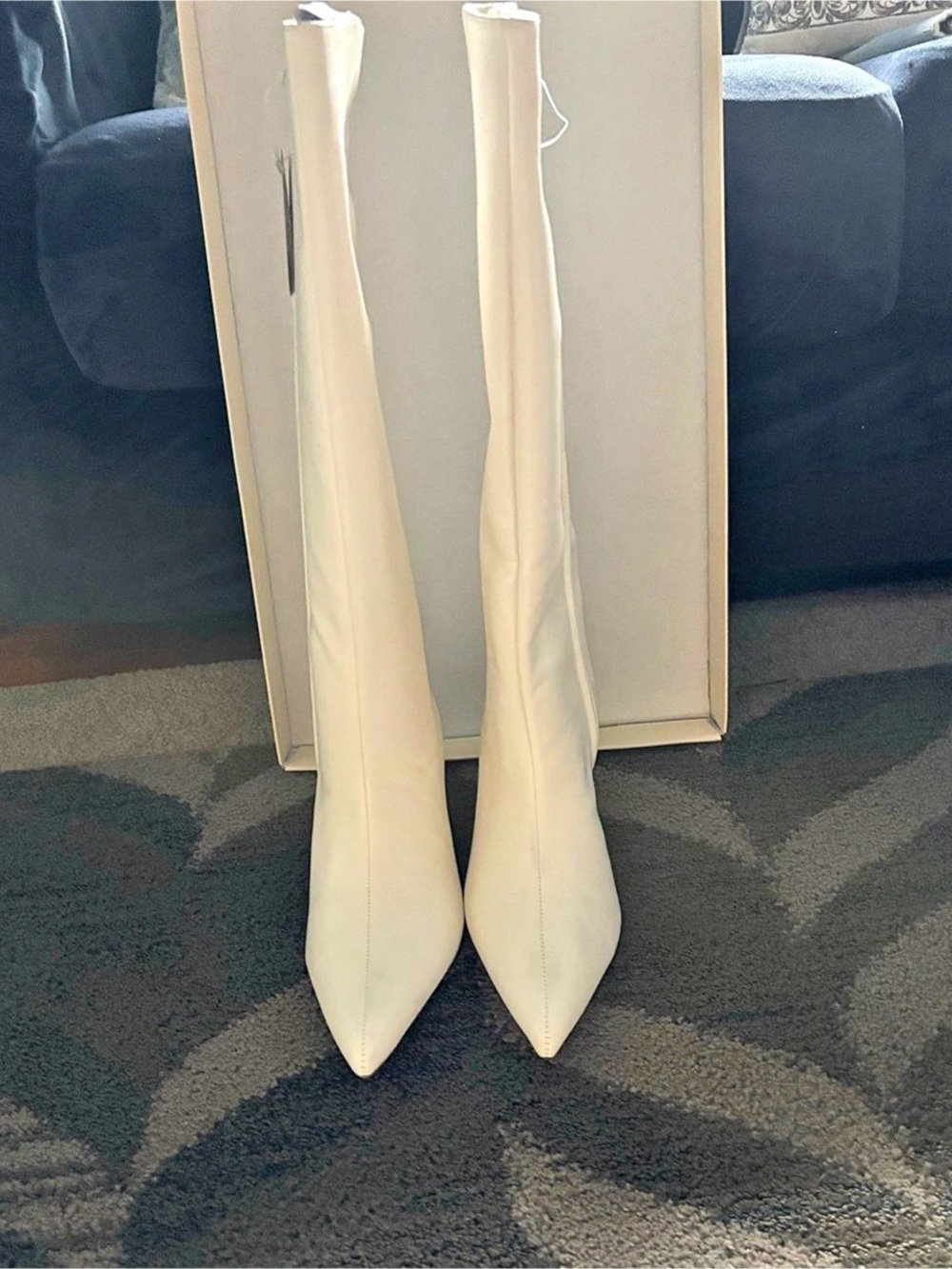 On 34th Rachelle Stovepipe Knee High Boots White US 10